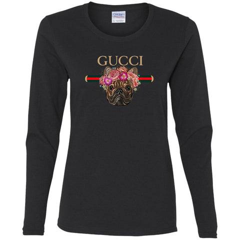 Gucci New Style Bull Dogs T-shirt Women Long Sleeve Shirt Black / S Women Long Sleeve Shirt - parenttees