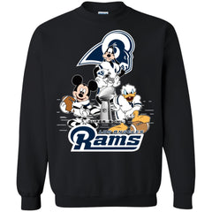 Nfl – Los Angeles Rams Donald Duck Goofy Mickey Mouse Super Bowl 2019 Football Crewneck Pullover Sweatshirt Crewneck Pullover Sweatshirt - parenttees