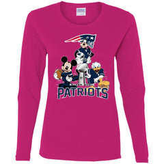 Nfl - New England Patriots Donald Duck Goofy Mickey Mouse Super Bowl 2019 Football Women Long Sleeve Shirt Women Long Sleeve Shirt - parenttees