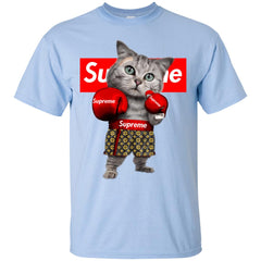 Supreme Boxing Cat Best Funny T-shirt Men Cotton T-Shirt Men Cotton T-Shirt - parenttees