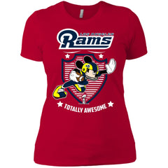 Nfl – Los Angeles Rams Totally Awesome Mickey Mouse Super Bowl 2019 Football Women Cotton T-Shirt Women Cotton T-Shirt - parenttees