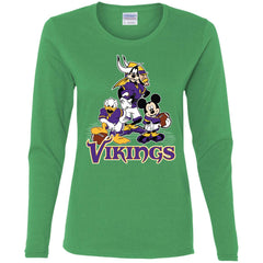 Mickey Mouse Minnesota Vikings American Football Nfl Sports Shirt Women Long Sleeve Shirt Women Long Sleeve Shirt - parenttees