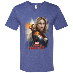 Marvel Captain Marvel Powers Portrait Men V-Neck T-Shirt Men V-Neck T-Shirt - parenttees