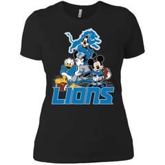 Mickey Mouse Detroit Lions American Football Nfl Sports Shirt Women Cotton T-Shirt Women Cotton T-Shirt - parenttees