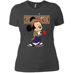 Mickey Mouse Love Couple T-shirt Valentine's Day T-shirt Women Cotton T-Shirt Women Cotton T-Shirt - parenttees