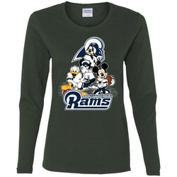 Mickey Mouse Los Angeles Rams American Football Nfl Sports Shirt Women Long Sleeve Shirt