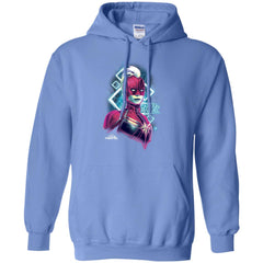 Marvel Captain Marvel Space Glow Neon Pullover Hoodie Sweatshirt Pullover Hoodie Sweatshirt - parenttees