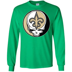 New Orleans Saints Grateful Dead Steal Your Face Football Nfl Shirts Men Long Sleeve Shirt Men Long Sleeve Shirt - parenttees