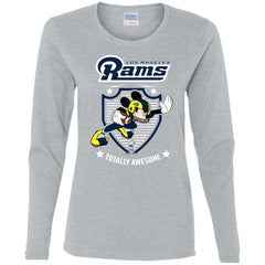 Nfl – Los Angeles Rams Totally Awesome Mickey Mouse Super Bowl 2019 Football Women Long Sleeve Shirt Women Long Sleeve Shirt - parenttees