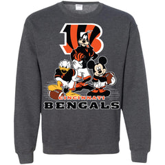 Mickey Mouse Cincinnati Bengals American Football Nfl Sports Shirt Crewneck Pullover Sweatshirt Crewneck Pullover Sweatshirt - parenttees