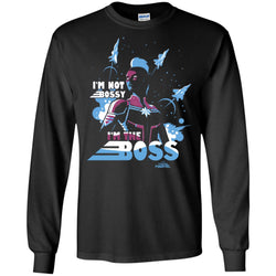 Captain Marvel I'm The Boss Space Blue Red Men Long Sleeve Shirt