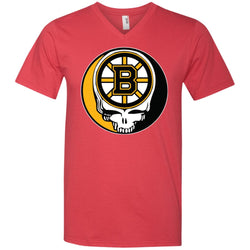 Boston Bruins Grateful Dead Steal Your Face Hockey Nhl Shirts Men V-Neck T-Shirt