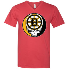 Boston Bruins Grateful Dead Steal Your Face Hockey Nhl Shirts Men V-Neck T-Shirt Men V-Neck T-Shirt - parenttees