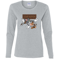 Louis Vuitton Cartoon Tom And Jerry T-shirt Women Long Sleeve Shirt Women Long Sleeve Shirt - parenttees