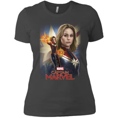 Marvel Captain Marvel Powers Portrait Women Cotton T-Shirt Women Cotton T-Shirt - parenttees