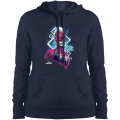 Marvel Captain Marvel Space Glow Neon Women Hooded Sweatshirt Women Hooded Sweatshirt - parenttees