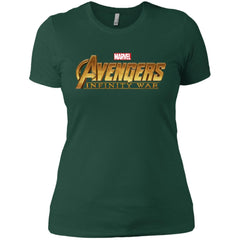 Marvel Avengers Infinity War Golden Logo Women Cotton T-Shirt Women Cotton T-Shirt - parenttees