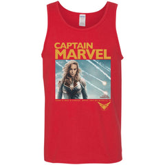 Captain Marvel Vintage Movie Poster Style Men Cotton Tank Men Cotton Tank - parenttees