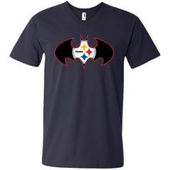 We Are The Pittsburgh Steelers Batman Nfl Mashup Men V-Neck T-Shirt Men V-Neck T-Shirt - parenttees