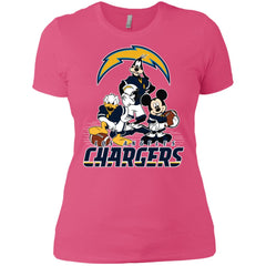 Mickey Mouse Los Angeles Chargers American Football Nfl Sports Shirt Women Cotton T-Shirt Women Cotton T-Shirt - parenttees