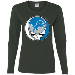 Detroit Lions Grateful Dead Steal Your Face Football Nfl Shirts Women Long Sleeve Shirt