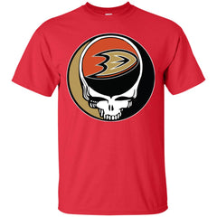 Anaheim Ducks Grateful Dead Steal Your Face Hockey Nhl Shirts Men Cotton T-Shirt Men Cotton T-Shirt - parenttees