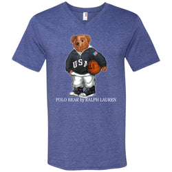 Polo Bear Ralph Lauren Shirt Men V-Neck T-Shirt