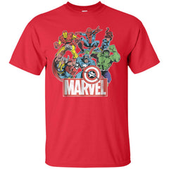 Marvel Avengers Team Retro Comic Vintage Graphic Men Cotton T-Shirt Men Cotton T-Shirt - parenttees