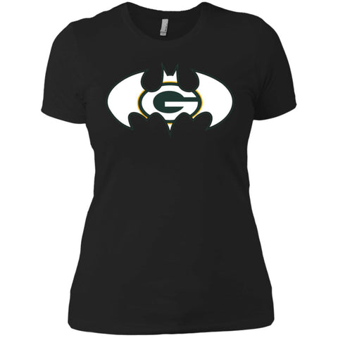 We Are The Green Bay Packers Batman Nfl Mashup Women Cotton T-Shirt Black / X-Small Women Cotton T-Shirt - parenttees