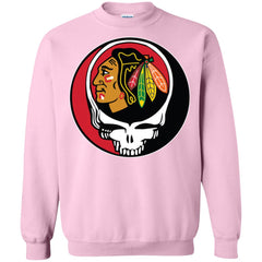 Chicago Blackhawks Grateful Dead Steal Your Face Hockey Nhl Shirts Crewneck Pullover Sweatshirt Crewneck Pullover Sweatshirt - parenttees