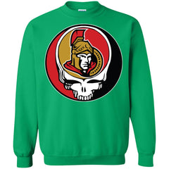 Ottawa Senators Grateful Dead Steal Your Face Hockey Nhl Shirts Crewneck Pullover Sweatshirt Crewneck Pullover Sweatshirt - parenttees