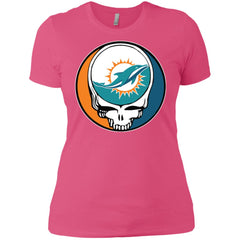 Miami Dolphins Grateful Dead Steal Your Face Football Nfl Shirts Women Cotton T-Shirt Women Cotton T-Shirt - parenttees