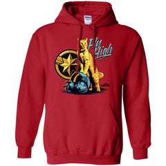 Captain Marvel Symbol Goose Fly High Pullover Hoodie Sweatshirt Pullover Hoodie Sweatshirt - parenttees