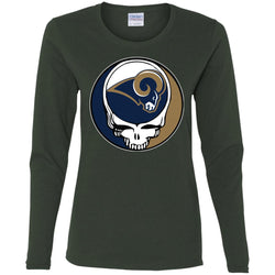 Los Angeles Rams Grateful Dead Steal Your Face Football Nfl Shirts Women Long Sleeve Shirt