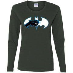 We Are The Carolina Panthers Batman Nfl Mashup Women Long Sleeve Shirt Women Long Sleeve Shirt - parenttees