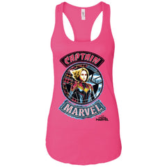 Captain Marvel Stitched Patched Portrait Women Tank Top Women Tank Top - parenttees