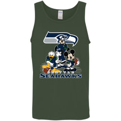 Mickey Mouse Seattle Seahawks American Football Nfl Sports Shirt Men Cotton Tank