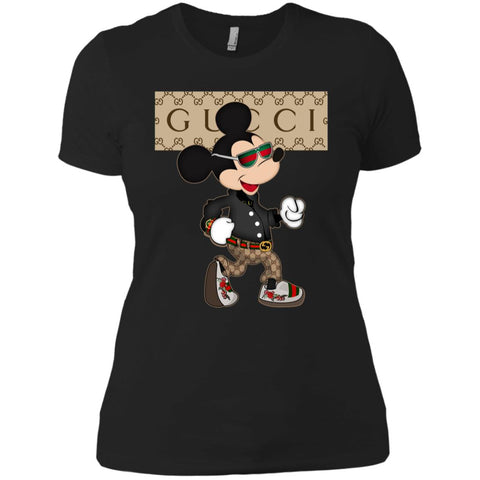 Gucci Shirt Mickey Mouse T-shirt Women Cotton T-Shirt Black / X-Small Women Cotton T-Shirt - parenttees