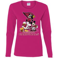 Mickey Mouse Arizona Cardinals American Football Nfl Sports Shirt Women Long Sleeve Shirt Women Long Sleeve Shirt - parenttees