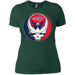 Washington Capitals Grateful Dead Steal Your Face Hockey Nhl Shirts Women Cotton T-Shirt