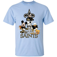 Nfl – New Orleans Saints Donald Duck Goofy Mickey Mouse Super Bowl 2019 Football Men Cotton T-Shirt Men Cotton T-Shirt - parenttees