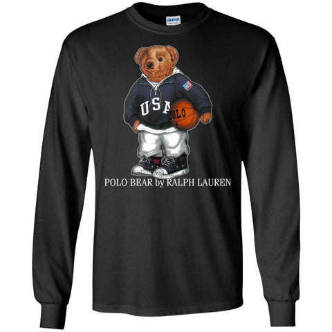 Polo Bear Ralph Lauren Shirt Men Long Sleeve Shirt Black / S Men Long Sleeve Shirt - parenttees