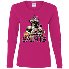 Mickey Mouse New Orleans Saints American Football Nfl Sports Shirt Women Long Sleeve Shirt Women Long Sleeve Shirt - parenttees