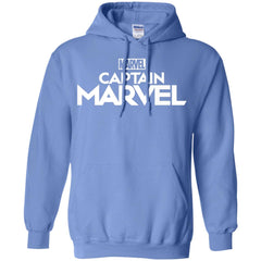 Marvel Captain Marvel Movie Logo White Pullover Hoodie Sweatshirt Pullover Hoodie Sweatshirt - parenttees