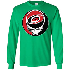 Carolina Hurricanes Grateful Dead Steal Your Face Hockey Nhl Shirts Men Long Sleeve Shirt Men Long Sleeve Shirt - parenttees