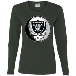 Oakland Raiders Grateful Dead Steal Your Face Football Nfl Shirts Women Long Sleeve Shirt