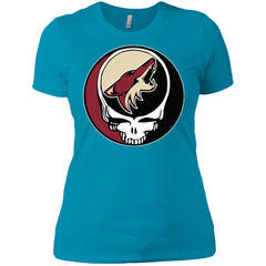 Arizona Coyotes Grateful Dead Steal Your Face Hockey Nhl Shirts Women Cotton T-Shirt Women Cotton T-Shirt - parenttees