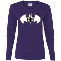 We Are The New Orleans Saints Batman Nfl Mashup Women Long Sleeve Shirt Women Long Sleeve Shirt - parenttees