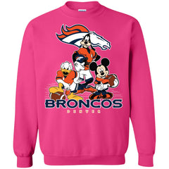 Mickey Mouse Denver Broncos American Football Nfl Sports Shirt Crewneck Pullover Sweatshirt Crewneck Pullover Sweatshirt - parenttees