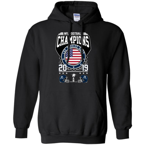 Nfl – Football Champions Los Angeles Rams Super Bowl 2019 Pullover Hoodie Sweatshirt Black / S Pullover Hoodie Sweatshirt - parenttees